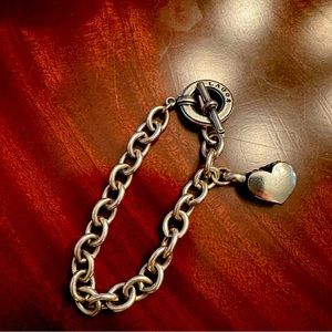 LAGOS  sterling silver bracelet with heart charm. Good preowned condition.